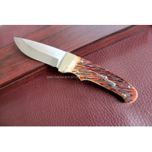 Cuchillo fijo de la manija del hueso del buey (SE-S090)